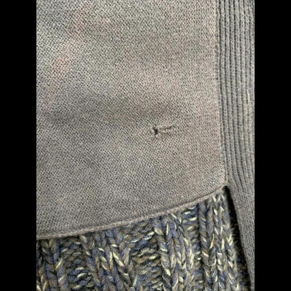 Express Mens Sz L Full Zip Sweater Jacket y2k Chunky Heavy Grunge Academia Green - Picture 6 of 11